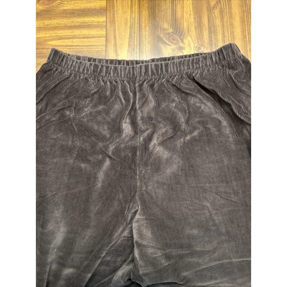 Woman's Plus 1X Petite Elastic Waist Pull On Pants Lot 3 Romans Brown Tan Gray‎